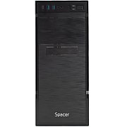 CARCASA SPACER - office, Middle Tower, ATX,  APOLLO , 500 (250W for 500 Desktop PC), USB 3.0 x 2, USB Type C x 1, HD Audio, black,  SPCS-OC-APOLLO-250W  (timbru verde 0.8 lei)