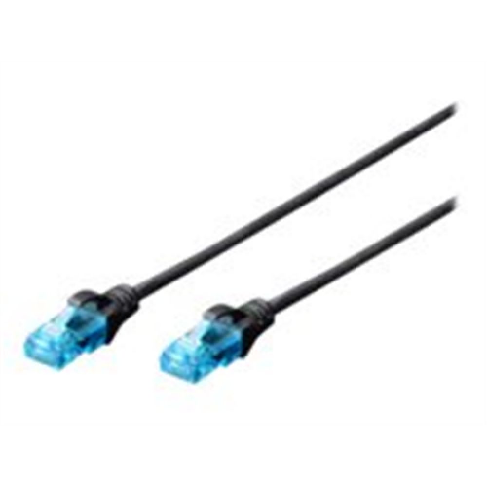 Digitus DK-1512-010/BL cabluri de rețea Negru 1 m Cat5e U/UTP (UTP)