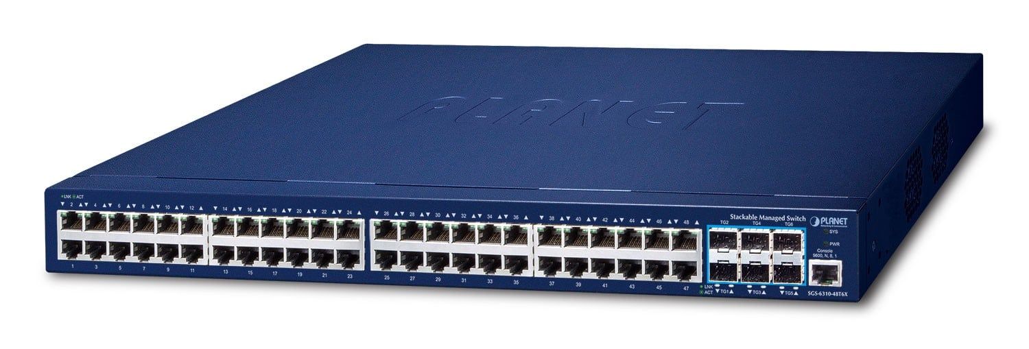 Switch Planet SGS-6310-48T6X, 48 porturi 10/100/1000 Mbps