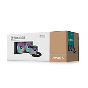 DeepCool  LT 240ARGB , skt. Intel si AMD, racire cu lichid, 2 x 120mm, 600 - 2400 RPM, iluminare RGB, negru  R-LT240-BKAMNC-G-1  (timbru verde 2.00 lei)