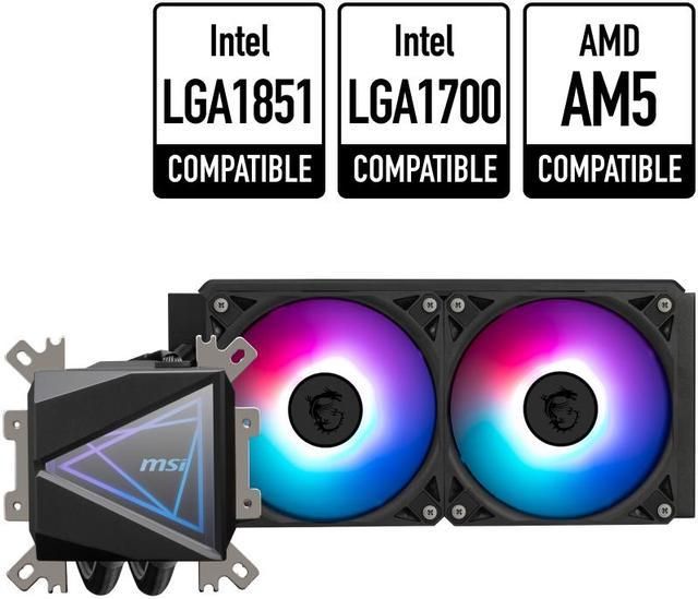 MSI MAG CORELIQUID A13 360 Motherboard  Processor Liquid cooling kit 12 cm Black