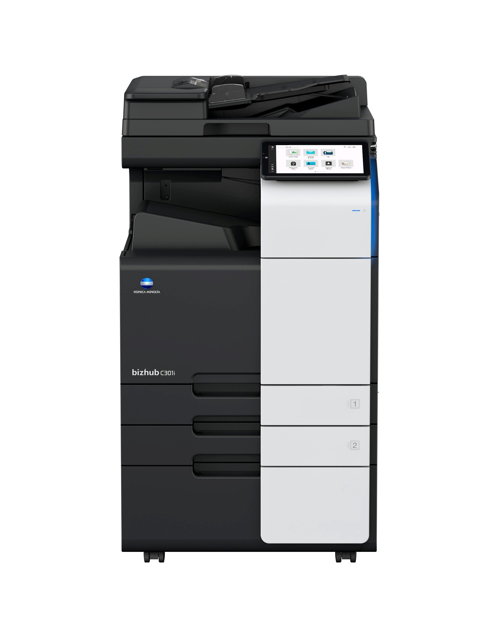 BIZHUB C301i + DF-632 +  toner negru si  set tonere color C/M/Y + masa DK516X