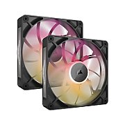 Ventilatoare Carcasa CORSAIR iCUE LINK RX140 MAX 2x140mm NEGRU, viteza 0.300-1600 RPM +/- 10%, Airflow: 27.2-102.9 CFM, Presiune Statica: 0.2-2.38 mm-H2O, Nivel de zgomot: 10-31dBA