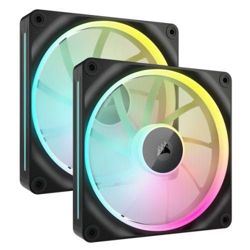 Ventilatoare Carcasa CORSAIR iCUE LINK LX140 2x140mm RGB NEGRU, viteza 0.350-2000 RPM +/- 10%, Airflow: 10.74-84.7 CFM, Presiune Statica: 0.11-4.86 mm-H2O, Nivel de zgomot: 10-36dBA