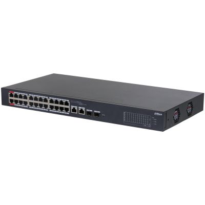 Switch Dahua CS4226-24ET-375, 26 porturi 1-24 10/100 Mbps, 25-28 10/100/1000 Mbps