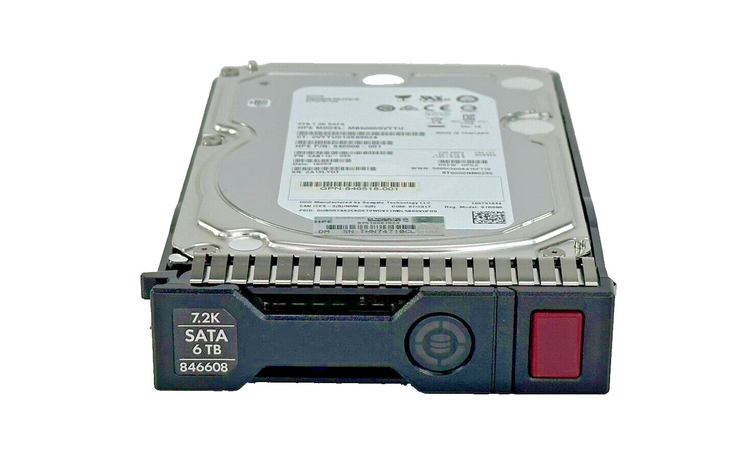 HDD server HPE 6 TB 3.5 inch SATA 6G 7200 rpm 512n, caddy HPE G8-G10 LFF