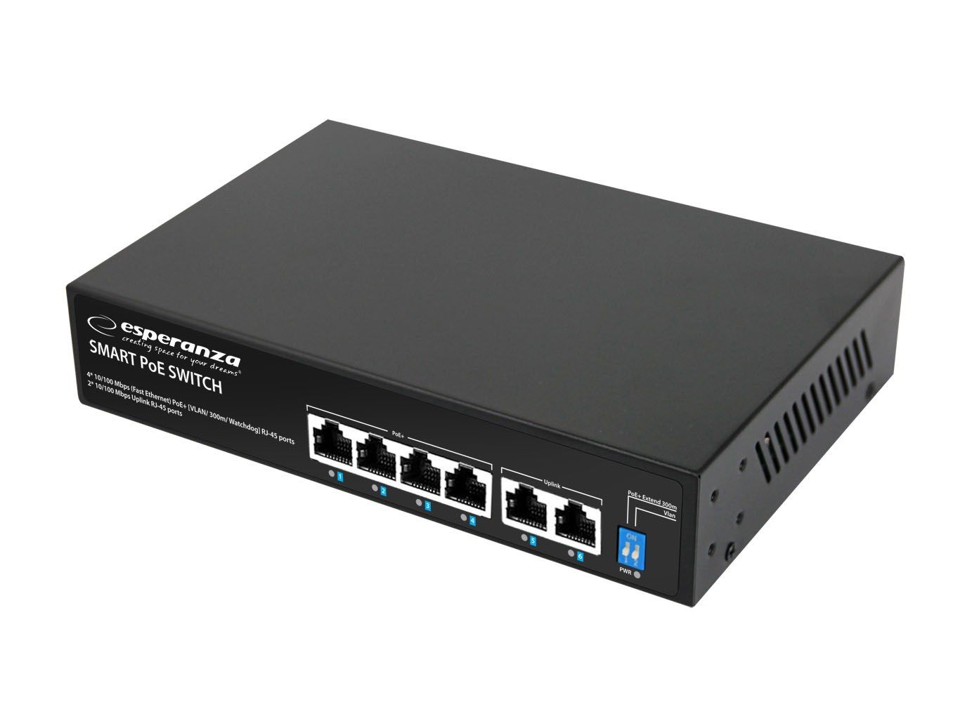 Switch Esperanza ENS105, 6 porturi 10/100 Mbps