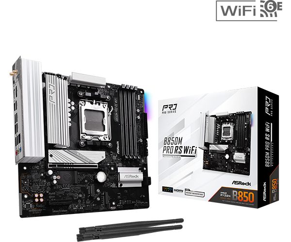 Asrock B850M Pro RS WiFi AMD B850 Socket AM5 micro ATX