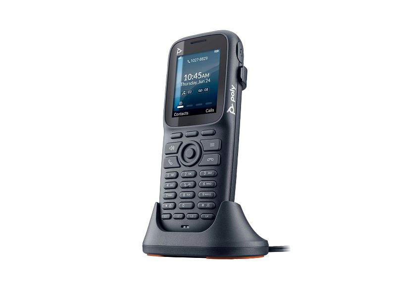 HP Poly Rove 20 Single Cell DECT 1880-1900 MHz B1 Base Station and 20 Phone Handset Kit telefoane IP Negru TFT