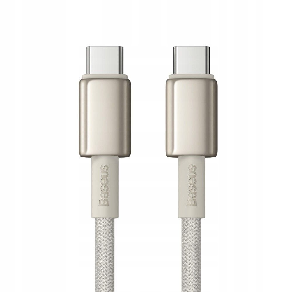 CABLU alimentare si date Baseus Tungsten, Fast Charging Data Cable pt. smartphone, USB Type-C la USB Type-C 100W, braided, 1m, galben  P10319800G21-00  (timbru verde 0.08 lei) - 6932172655600