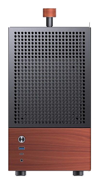 Jonsbo T6 PC Case  Mini-Tower  Mini-ITX  Tempered Glass  Wood  black