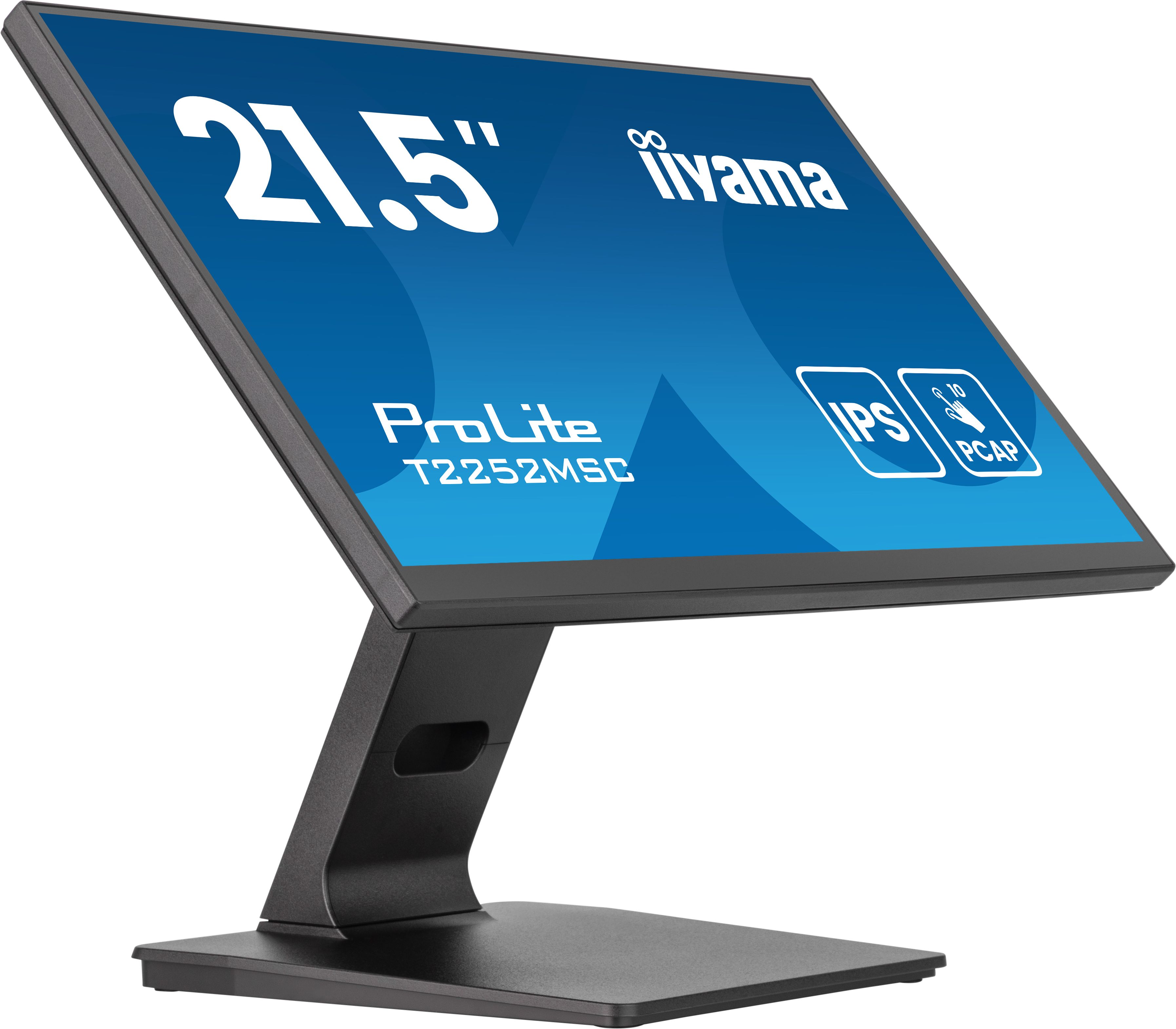 IIYAMA Monitor LED T2252MSC-B2AG  21.5  PCAP 10pt Touchscreen monitor featuring IPS panel technology, Edge-to-Edge glass design and Anti Glare coating HDMI DP USB HUB Tilt 3y