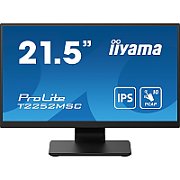IIYAMA Monitor LED T2252MSC-B2AG  21.5  PCAP 10pt Touchscreen monitor featuring IPS panel technology, Edge-to-Edge glass design and Anti Glare coating HDMI DP USB HUB Tilt 3y