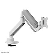 Brat monitor pentru ecrane curbate Neomounts DS70PLUS-450WH1 pentru display-uri cu diagonale 17 -49 , sistem de prindere VESA 75x75~100x100, greutate maxima suportata 18kg, full motion, tilt +45°, swivel 90°, rotate 180°, distanta fata de perete 108-568mm gas spring culoare alb. Garantie 5 ani