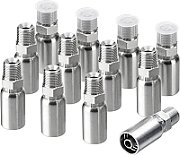 Hydraulic pipe crimping tool with 12 ends