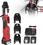 Hydraulic pipe crimping tool with 12 ends