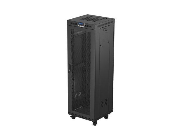 19  freestanding rack cabinet 37U 600X600 black perforated door LCD LANBERG (flat pack)