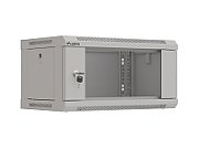 Wall-mount 19  4U 540X350 grey rack cabinet with glass door Lanberg (flat pack)