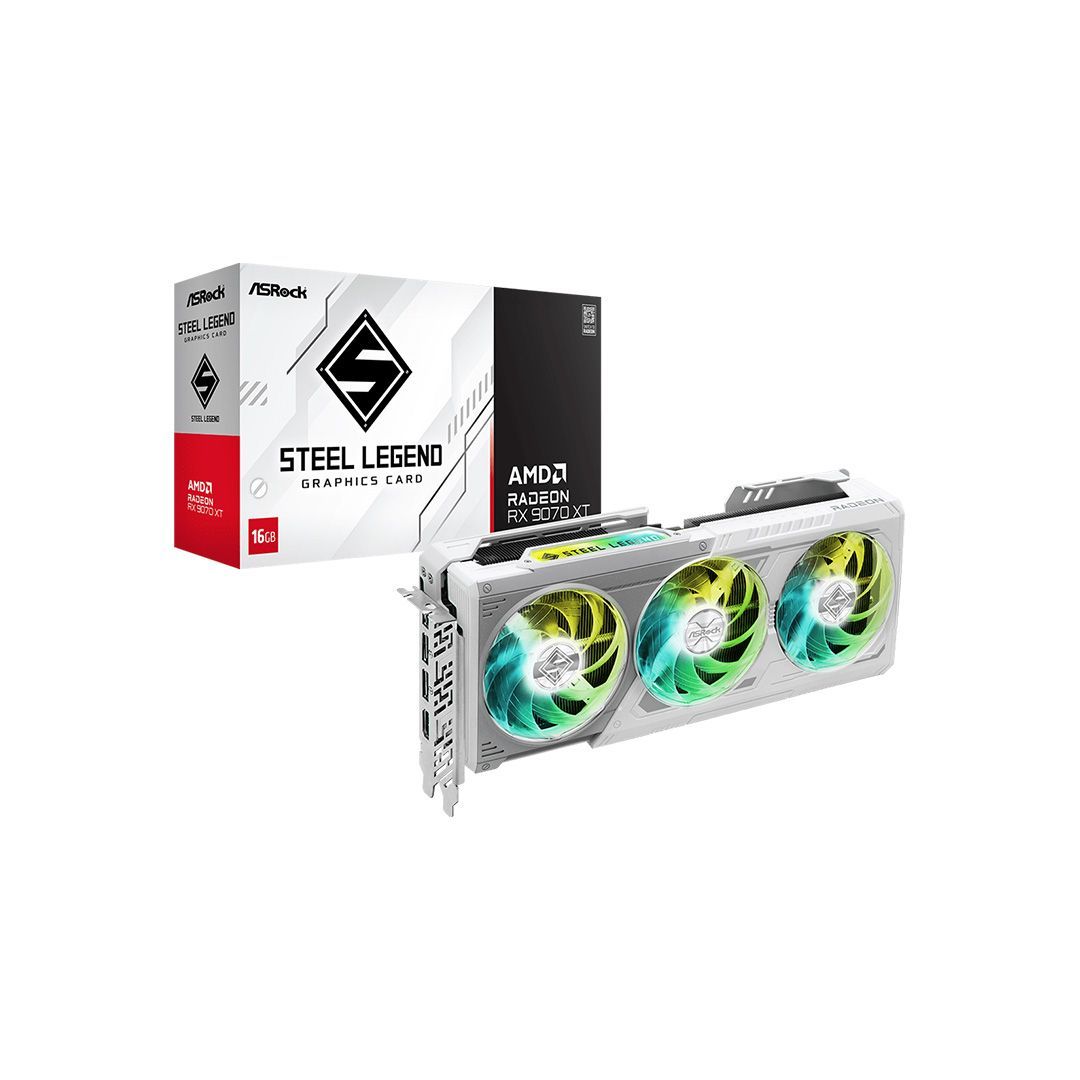 Placa video ASRock Radeon RX 9070 XT Steel Legend 16 GB GDDR6 256 bit