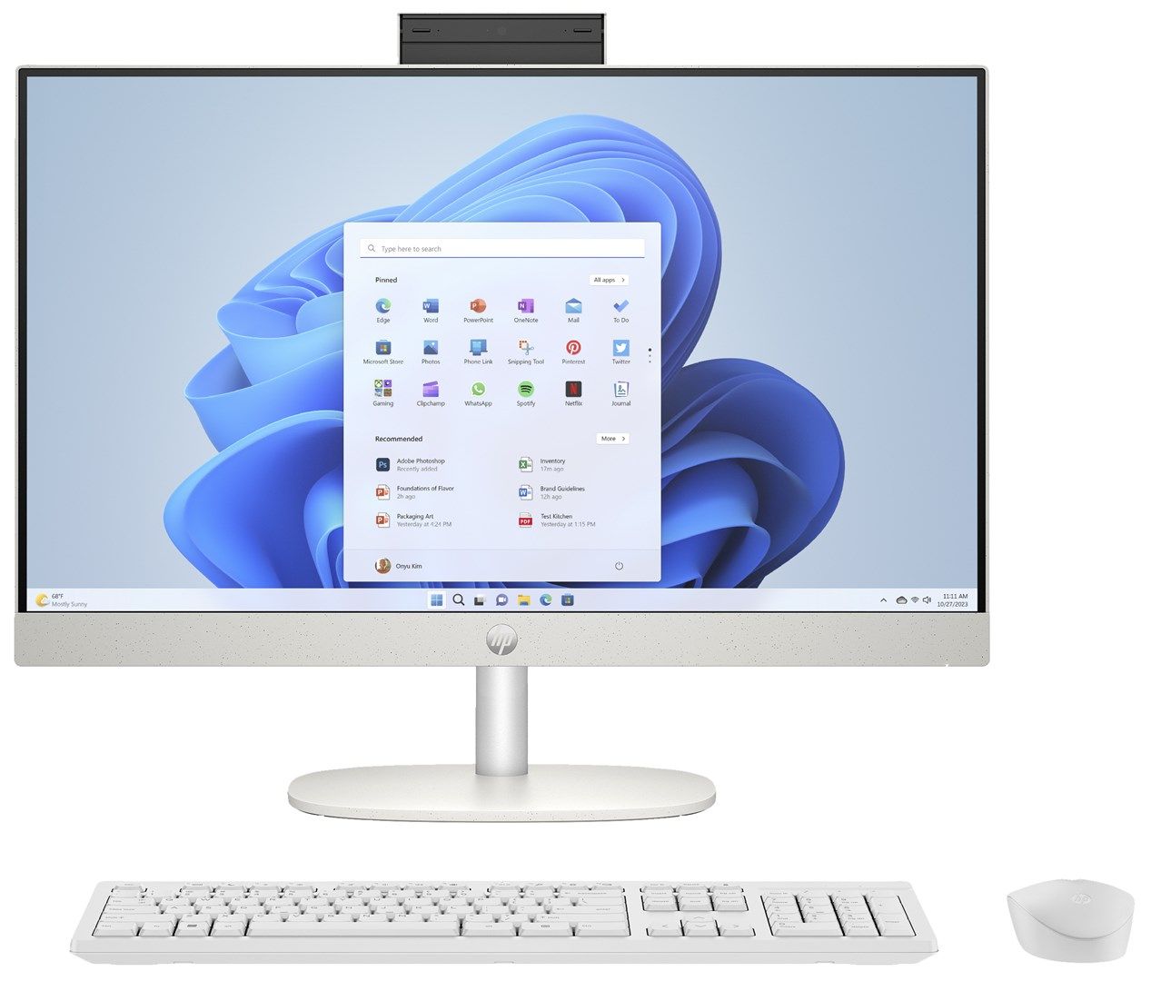All-In-One HP 24-cr0312nw 9U2J8EA, 23.8 inch 1920 x 1080, AMD Ryzen 5 7520U (4 C / 8 T, 2.8 GHz - 4.3 GHz, 4 MB cache, 15 W), 16 GB DDR5, 512 GB SSD, AMD Radeon 610M 0 GB, Windows 11 Home, Alb