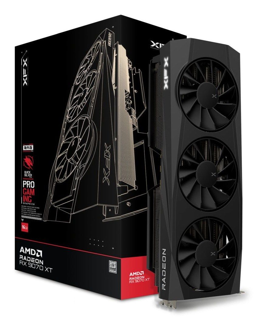 Placa video XFX Radeon RX 9070 XT QuickSilver Gaming 16 GB GDDR6 256 bit