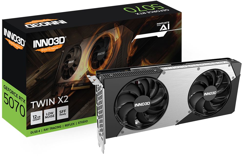 Placa video Inno3D GeForce RTX 5070 TWIN X2 12 GB GDDR7 192 bit