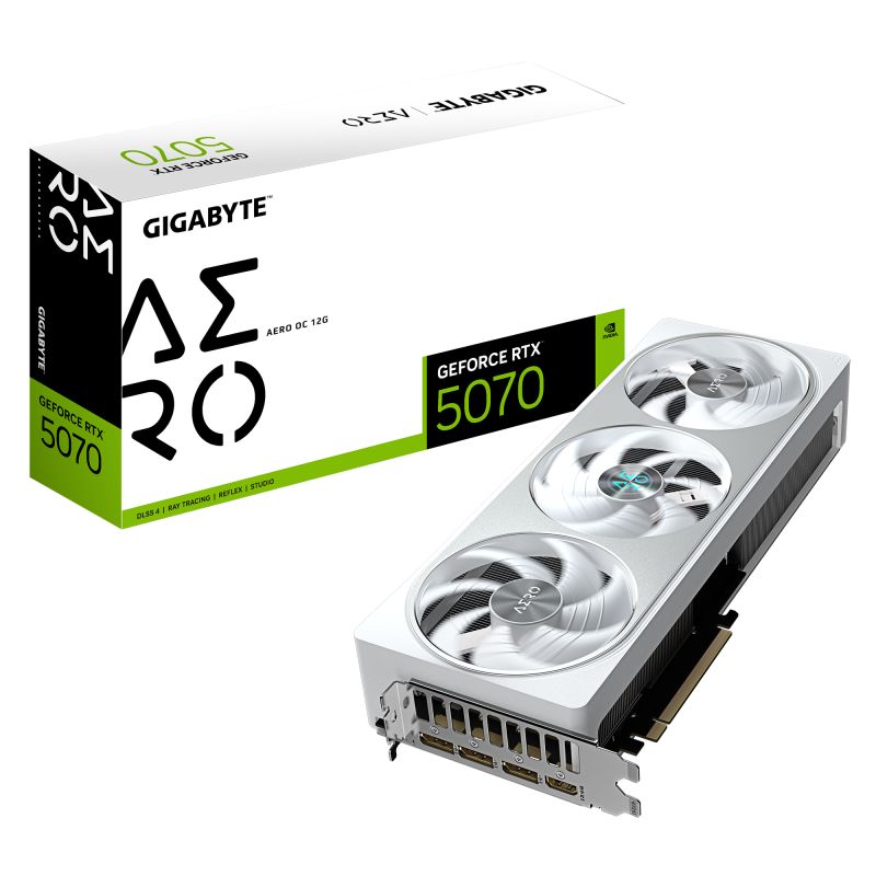 Placa video GIGABYTE GeForce RTX 5070 AERO OC 12 GB GDDR7 192 bit