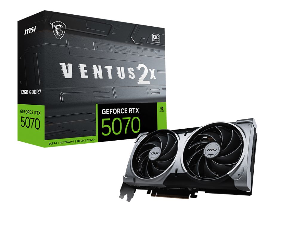 Placa video MSI GeForce RTX 5070 VENTUS 2X OC 12 GB GDDR7 192 bit