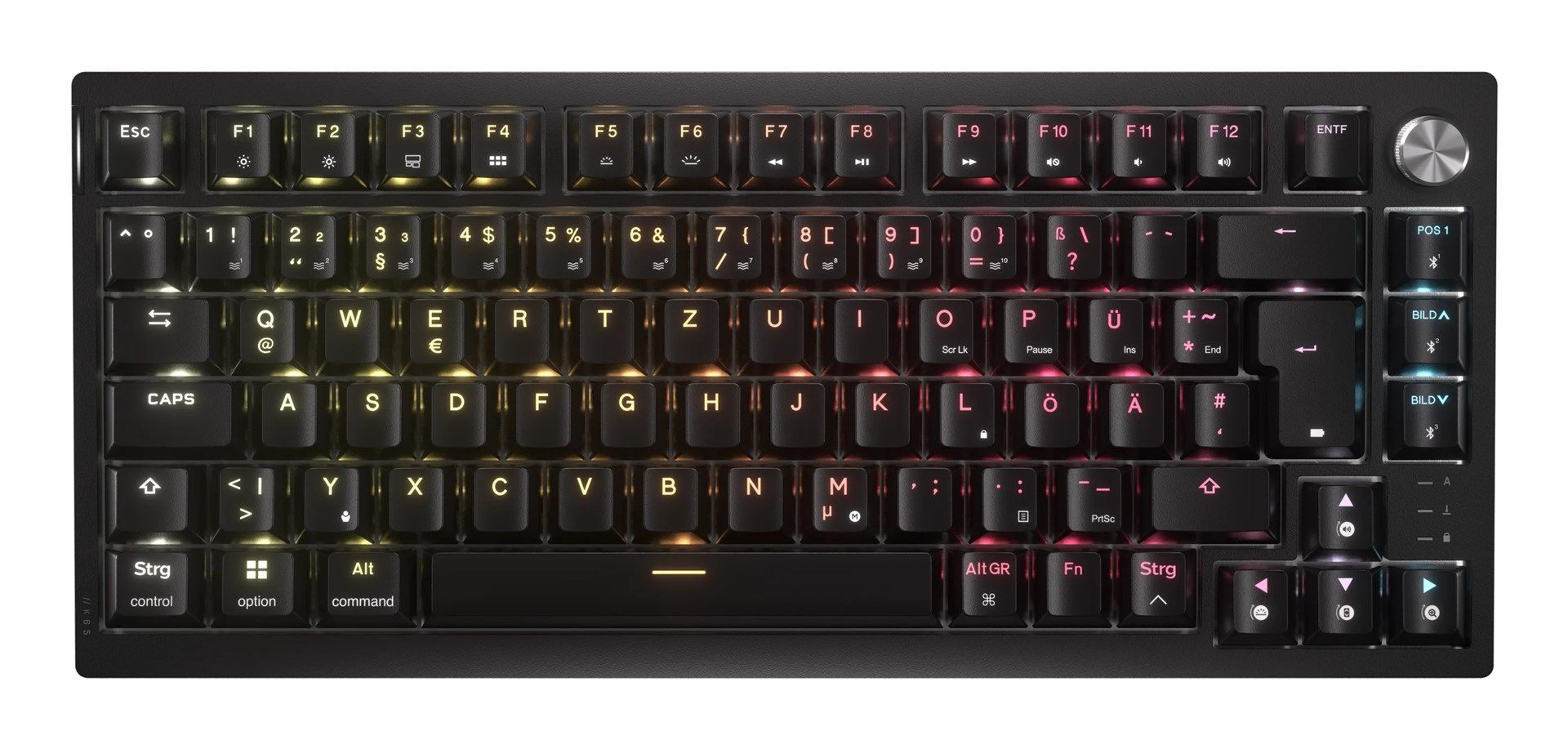 Wireless gaming keyboard TKL Corsair K65 Plus  TKL (75%)  Corsair MLX Fusion  ISO (DE)