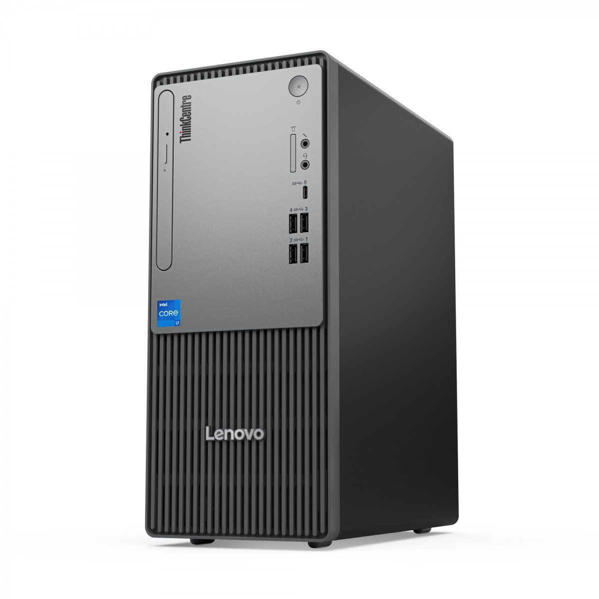Desktop PC Lenovo ThinkCentre neo 50t Gen 5 Tower, Intel Core i5-14400 (10 C / 16 T, 2.5 GHz - 4.7 GHz, 20 MB cache, 65 W), 16 GB DDR5, 512 GB SSD, DVD±RW, Intel UHD Graphics 730 Partajata, 260 W, Windows 11 Pro