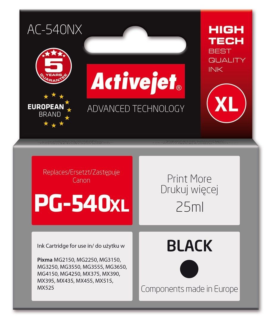 Cartus cerneala Activejet AC-540NX ,Negru ,25 ml (compatibil cu Canon AC-540NX)