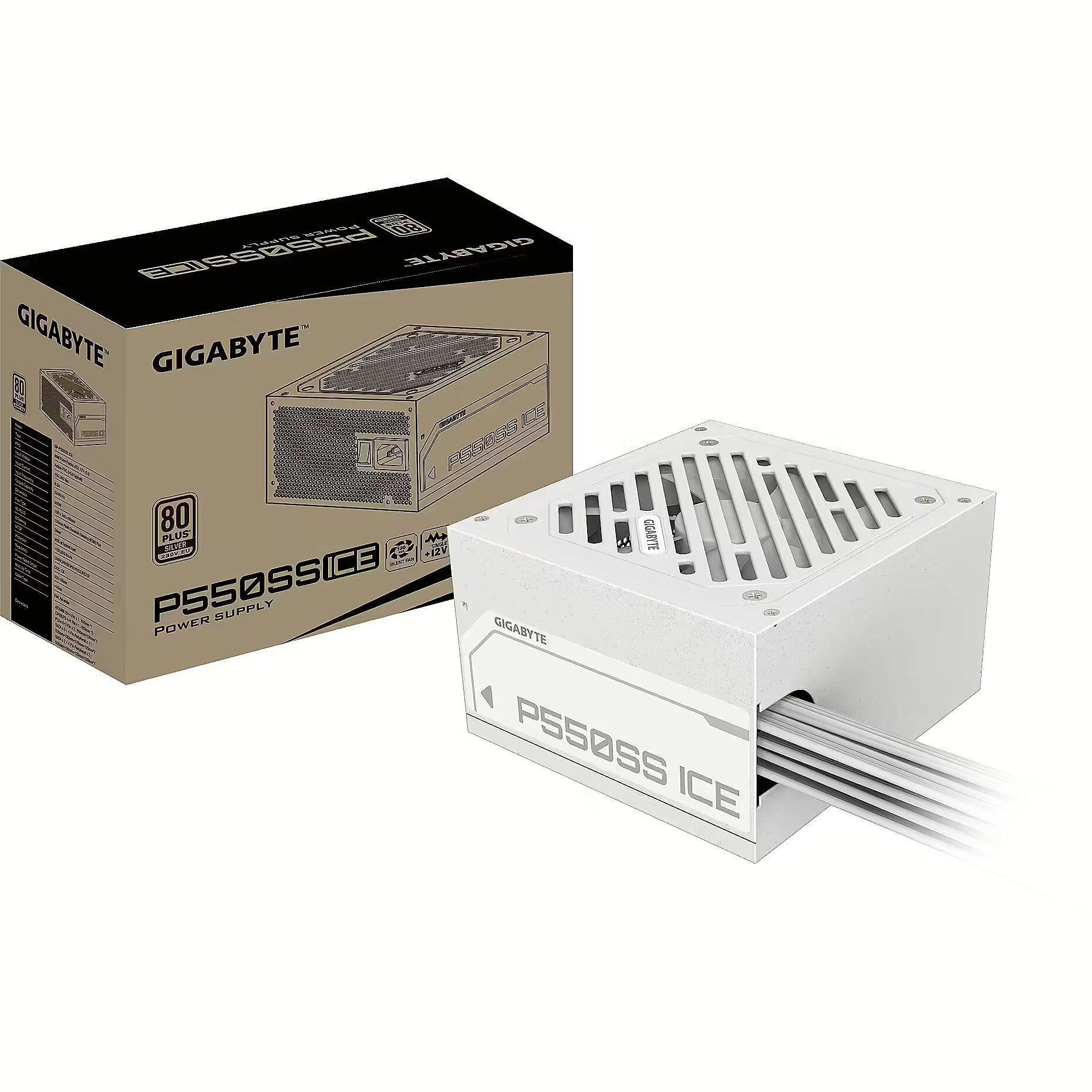 GP-P550SS ICE, 550W, 80 Plus Silver, ATX, Alb