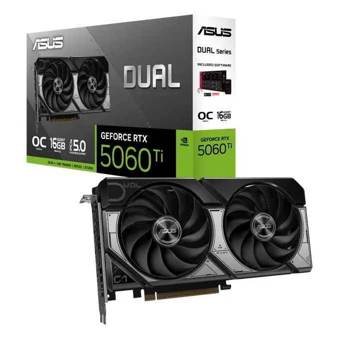 Placa video ASUS GeForce RTX 5060 Ti Dual OC 16 GB GDDR7 128 bit