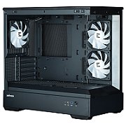 CARCASA Zalman  P30 v2 , mini tower, gaming, fara sursa, suporta 9xfan, 3xfan inclus, PSU shroud, USB Type-C x 1, USB 3.1 gen1 x 1, audio+mic, 5 sloturi expansiune, negru,  P30 Black V2  (timbru verde 0.24lei)