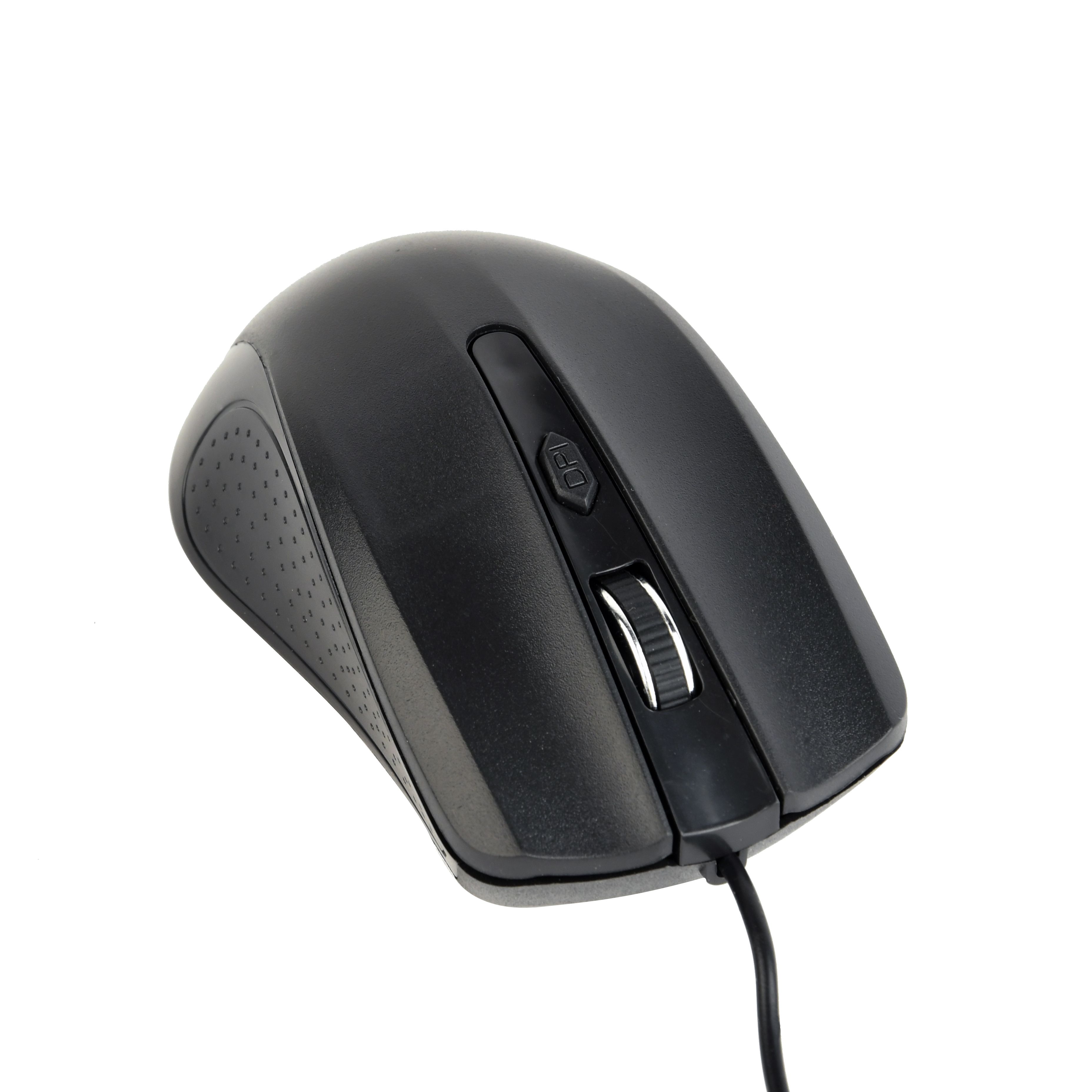 MOUSE GEMBIRD, PC sau NB, cu fir, USB, optic, 1200 dpi, butoane/scroll 4/1, cablu 1.8m, negru,  MUS-4B-01L  (timbru verde 0.18 lei)