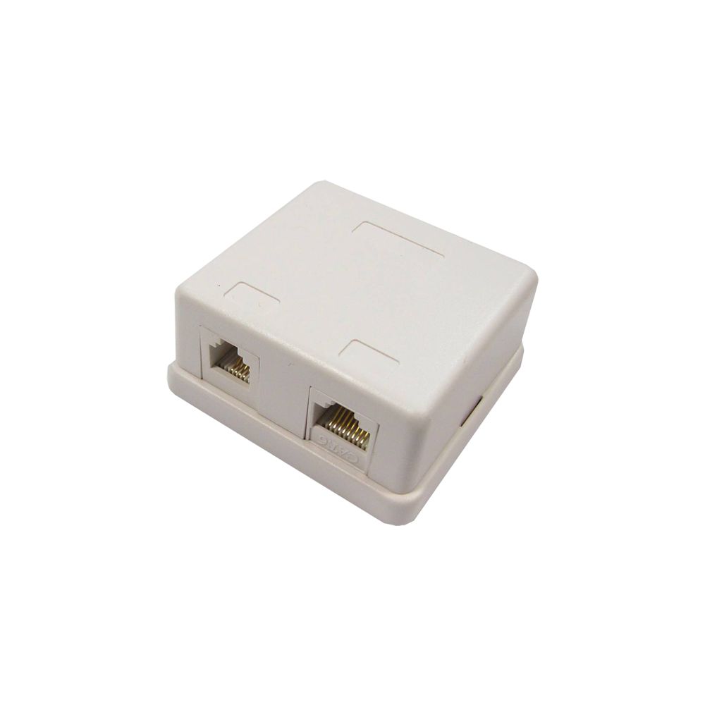 Priză de rețea combinată RJ-45 + RJ-11, aplicată, UTP cat 6