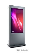 Totem de interior cu doua fete B04 , B04V43N-SAB, pentru display 43'',fara sticla securizata frontala
