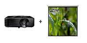 Pachet proiectie Home Cinema cu Videoproiector EPSON EH-TW7000, 4K PRO si Ecran electric EliteScreens ELECTRIC110XH