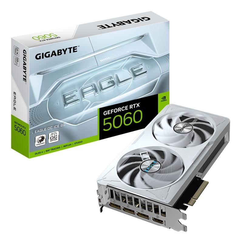 Placa video GIGABYTE GeForce RTX 5060 EAGLE OC ICE 8 GB GDDR7 128 bit