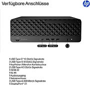 Desktop PC HP ProDesk 4 SFF G1i SFF, Intel Core ultra 5 235 (14 C / 14 T, 2.9 GHz - 5 GHz, 24 MB cache, 65 W), 16 GB DDR5, 512 GB SSD, Fara unitate optica integrata, Intel Graphics Partajata, 260 W, Windows 11 Pro