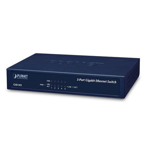 Switch Planet GSD-503, 5 porturi 10/100/1000 Mbps