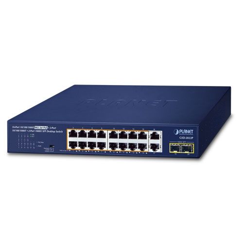 Switch Planet GSD-2022P, 18 porturi 10/100/1000 Mbps