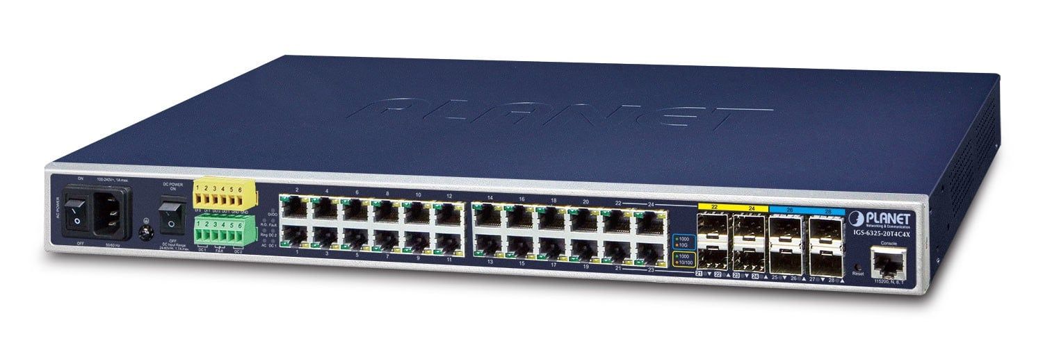 Switch Planet IGS-6325-20T4C4X, 24 porturi 10/100/1000 Mbps