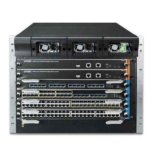 PLANET 6-Slot Layer 3 IPv6/IPv4 carcase pentru echipamente de rețea 9U Negru