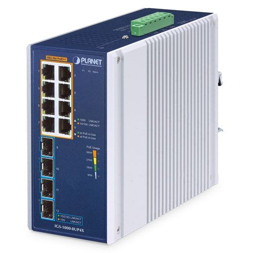 Switch Planet IGS-1000-8UP4X, 8 porturi 10/100/1000 Mbps