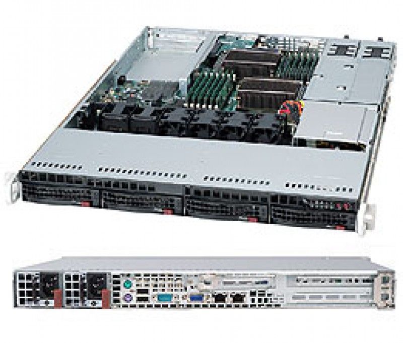 Supermicro CSE-815TQC-R706WB carcase PC Cabinet metalic Negru 750 W