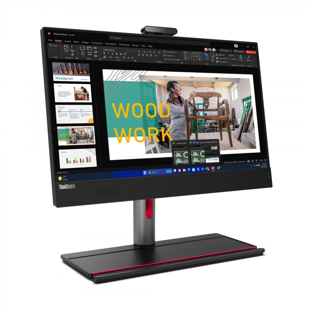 All-In-One Lenovo ThinkCentre M90a Gen 5 12SH0013PB, 23.8 inch 1920 x 1080, Intel Core i5-14400 (10 C / 16 T, 1.8 GHz - 4.7 GHz, 20 MB cache, 65 W), 8 GB DDR5, 512 GB SSD, Intel UHD Graphics 730 0 GB, Windows 11 Pro, Negru