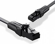 Patch Cord UTP Vention, Cat. 6, 0.75m, flat cable, conductor cupru - aluminiu, viteza max transfer 1 Gbps, invelis PVC, negru,  IBABE  (timbru verde 0.18 lei) - 6922794722385