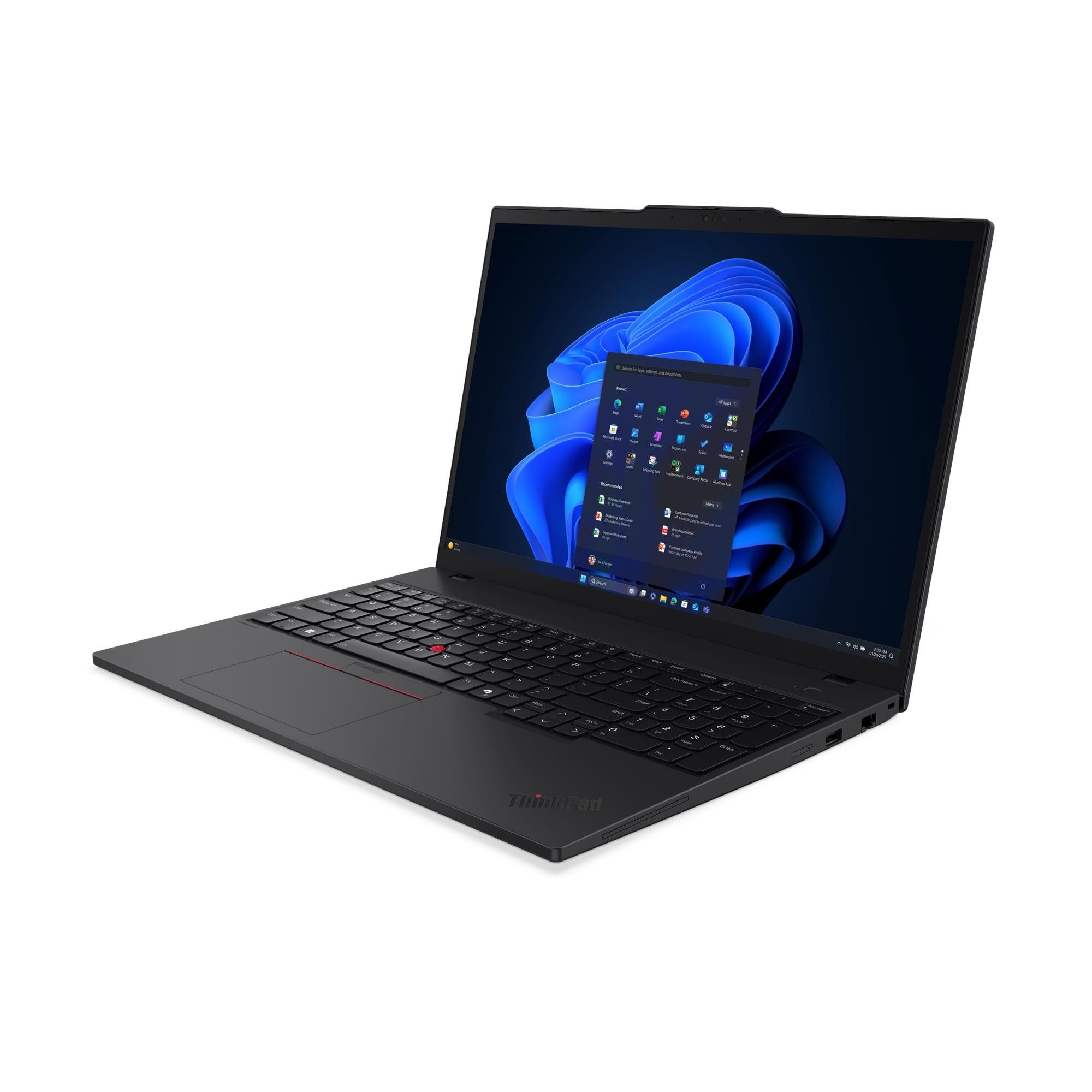 Laptop Lenovo ThinkPad T16 Gen 4 21QE0044RI, 16 inch 1920 x 1200, Intel Core Ultra 7 255U (12 C / 16 T, N/A - 5.2 GHz, 12 MB Intel® Smart Cache cache, 15 W), 32 GB DDR5, 1 TB SSD, Intel Graphics, Windows 11 Pro, Tastatura English (EU), Negru