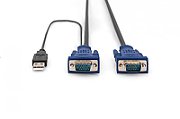 Digitus DS-19233 cabluri KVM Multicolor, Negru 5 m